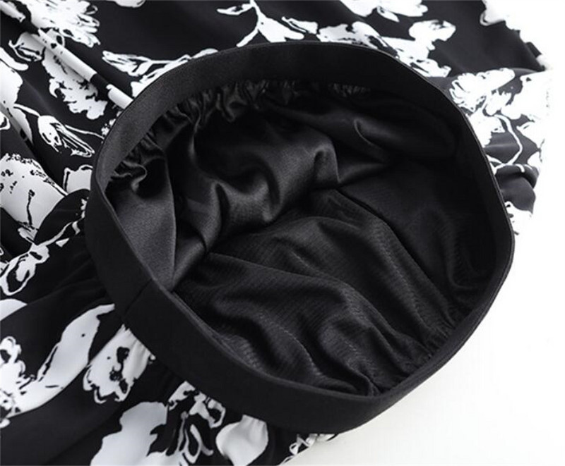 Eleganti ar ledus zīda apdruku A-līnijas svārki, plāni literatūras un mākslas dizaina dāmai ar augstu vidukli, vidēja garuma versija, lieli šūpojošie svārki