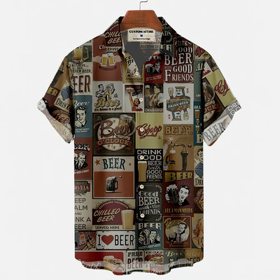 2023. gada modes ielas džemperis Havaju salu vīriešu brīvi pieguļošs krekls ar īsām piedurknēm, ikdienas ikdienas krekls, vasaras jaunums