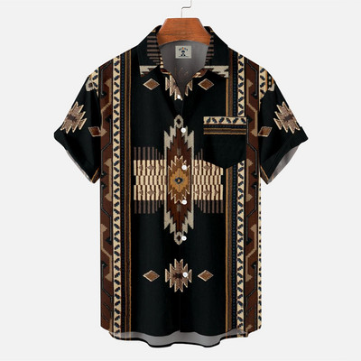 2023. gada modes ielas džemperis Havaju salu vīriešu brīvi pieguļošs krekls ar īsām piedurknēm, ikdienas ikdienas krekls, vasaras jaunums