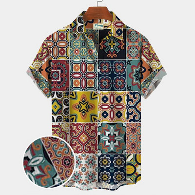 2023. gada modes ielas džemperis Havaju salu vīriešu brīvi pieguļošs krekls ar īsām piedurknēm, ikdienas ikdienas krekls, vasaras jaunums