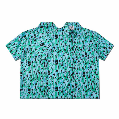 Cămăși cu mânecă scurtă Harajuku Streetwear Vintage cu imprimeu tigru pentru bărbați cu rever japonez retro Y2k Camisa haine de plajă supradimensionate