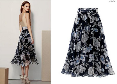 Dámska letná sukňa Streetwear s elastickým vysokým pásom, veľkosť 4XL 5XL, plus veľkosť, midi, ružová a čierna, s mašľou, kvetinová sukňa 2022