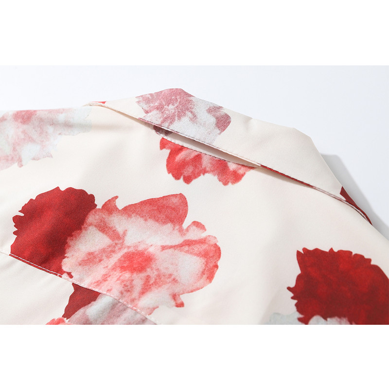 Sötét ikon Virágos hawaii ing férfi lehajtható galléros férfi póló fekete fehér