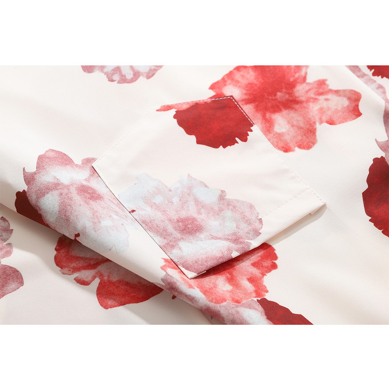 Sötét ikon Virágos hawaii ing férfi lehajtható galléros férfi póló fekete fehér