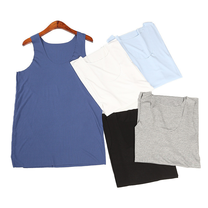 Novi dolazni modni muški ljetni tanki bešavni super veliki elastični pamučni široki pleteni prsluk bez rukava, plus veličina XL-7XL