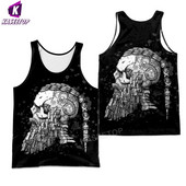 3D Print Viking Mees Sõdalane Tugevam Vest Lahe ujumine Hip Hop Meeste Tankitopsid Jooksu alussärk Kodu Sport Pllover Lühikeste varrukatega