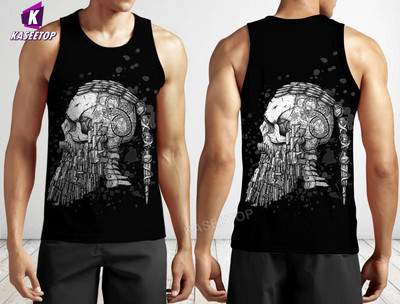 3D Print Viking Mees Sõdalane Tugevam Vest Lahe ujumine Hip Hop Meeste Tankitopsid Jooksu alussärk Kodu Sport Pllover Lühikeste varrukatega