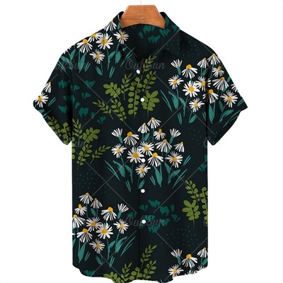 Ανδρικά κοινωνικά καλοκαιρινά πουκάμισα σε στυλ Χαβάης Ανδρικά ρούχα Πολυτελής μόδας 2023 Κοντό μανίκι για άνδρες Horror Medieval printed