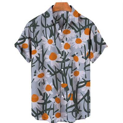 Ανδρικά κοινωνικά καλοκαιρινά πουκάμισα σε στυλ Χαβάης Ανδρικά ρούχα Πολυτελής μόδας 2023 Κοντό μανίκι για άνδρες Horror Medieval printed