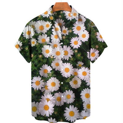 Ανδρικά κοινωνικά καλοκαιρινά πουκάμισα σε στυλ Χαβάης Ανδρικά ρούχα Πολυτελής μόδας 2023 Κοντό μανίκι για άνδρες Horror Medieval printed