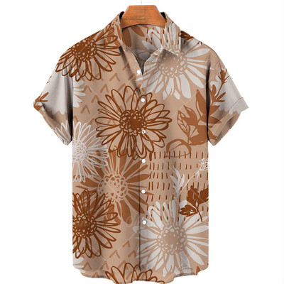 Ανδρικά κοινωνικά καλοκαιρινά πουκάμισα σε στυλ Χαβάης Ανδρικά ρούχα Πολυτελής μόδας 2023 Κοντό μανίκι για άνδρες Horror Medieval printed