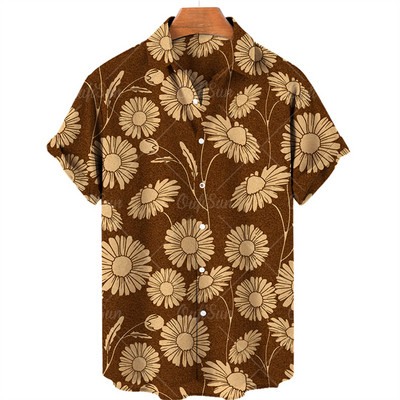 Ανδρικά κοινωνικά καλοκαιρινά πουκάμισα σε στυλ Χαβάης Ανδρικά ρούχα Πολυτελής μόδας 2023 Κοντό μανίκι για άνδρες Horror Medieval printed
