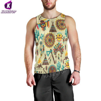Harajuku 3D Print Native Pattern Vest Fashion Cool Swim Hip Hop Мъжки потници Running Undershirt Home Sport Short Sleeve Style13