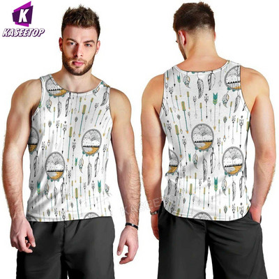 Harajuku 3D-prinditud sulgedega natiivse mustriga vest Lahe ujumishiphop meeste tanktopid Jooksu alussärk Kodu Sport lühikeste varrukatega Stiil9