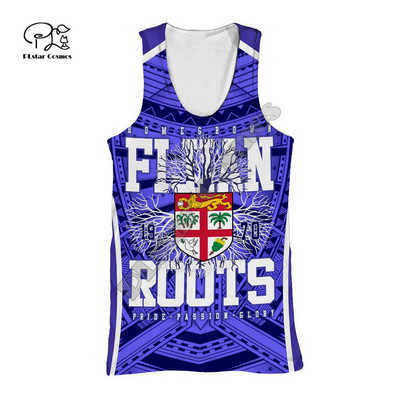 PLstar Cosmos Fidži rahvuslik embleem, kultuuri 3D-prinditud 2021. aasta uus moodne suvine meeste/naiste vabaaja rannavest F17