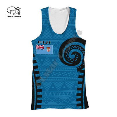 PLstar Cosmos Fidži rahvuslik embleem, kultuuri 3D-prinditud 2021. aasta uus moodne suvine meeste/naiste vabaaja rannavest F17