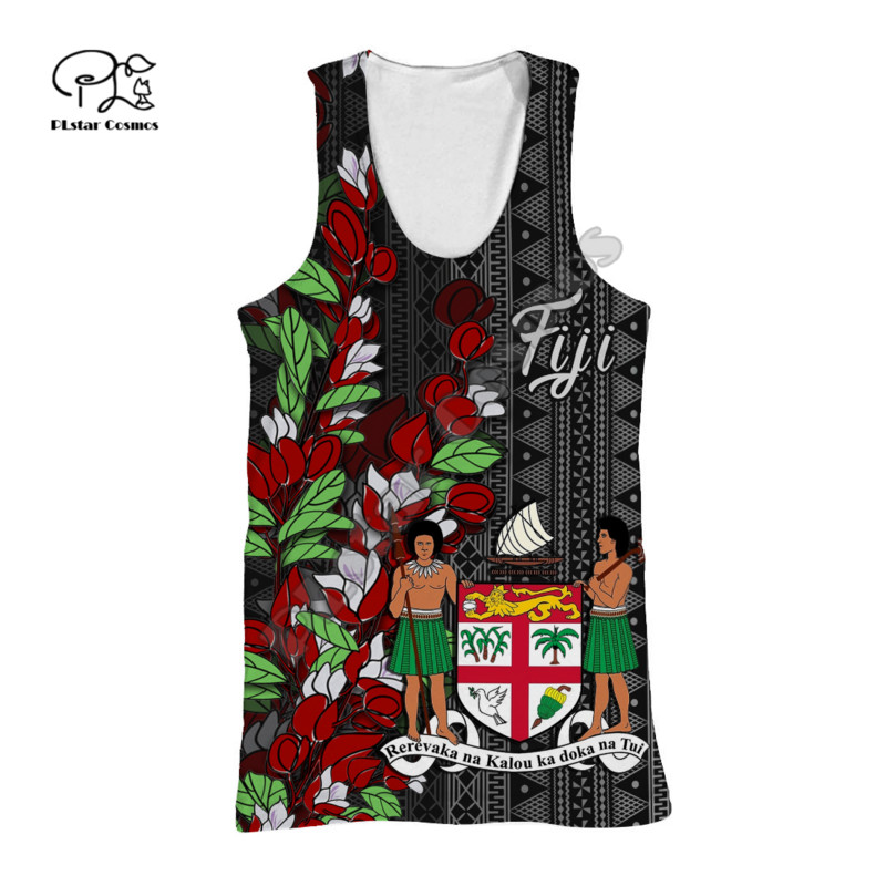 PLstar Cosmos Fiji Emblema Națională Cultură Imprimat 3D 2021 Nouă Moda Vară Tank Top pentru Bărbați/Femei Vestă Casual de Plajă F17