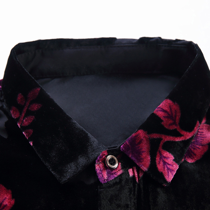 Kiváló minőségű átlátszó piros póló férfiaknak Divat Desiger rövid ujjú bársonyos ing tavaszi nyár irodai parti ing