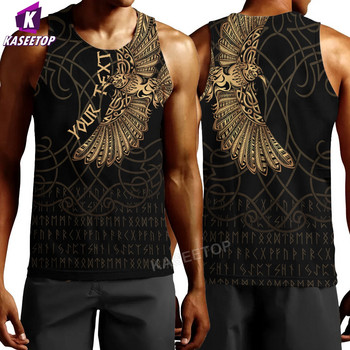 Лятна 3D щампа Viking Clothing Vest Мода Cool Swim Hip Hop Мъжки потници Running Undershirt Домашен спортен пуловер с къс ръкав