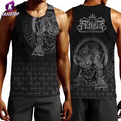 Vară Imprimare 3D Îmbrăcăminte Viking Vestă Moda Cool Swim Hip Hop Bărbați Tank Tops Alergare Tricou Home Pulover Sport cu mânecă scurtă