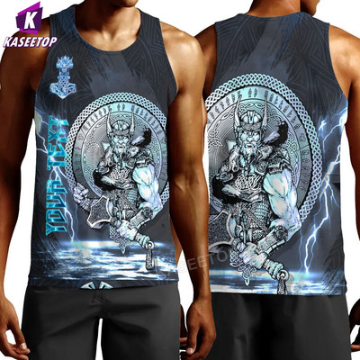 Vară Imprimare 3D Îmbrăcăminte Viking Vestă Moda Cool Swim Hip Hop Bărbați Tank Tops Alergare Tricou Home Pulover Sport cu mânecă scurtă