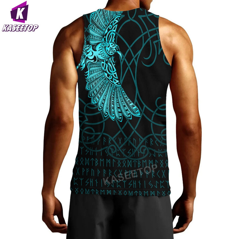 Vară Imprimare 3D Îmbrăcăminte Viking Vestă Moda Cool Swim Hip Hop Bărbați Tank Tops Alergare Tricou Home Pulover Sport cu mânecă scurtă
