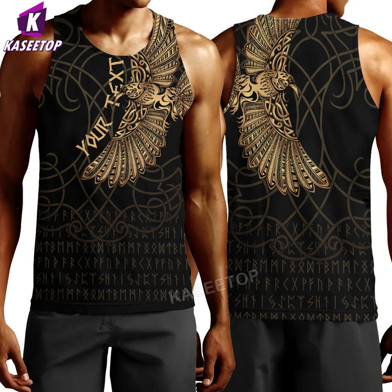Vară Imprimare 3D Îmbrăcăminte Viking Vestă Moda Cool Swim Hip Hop Bărbați Tank Tops Alergare Tricou Home Pulover Sport cu mânecă scurtă