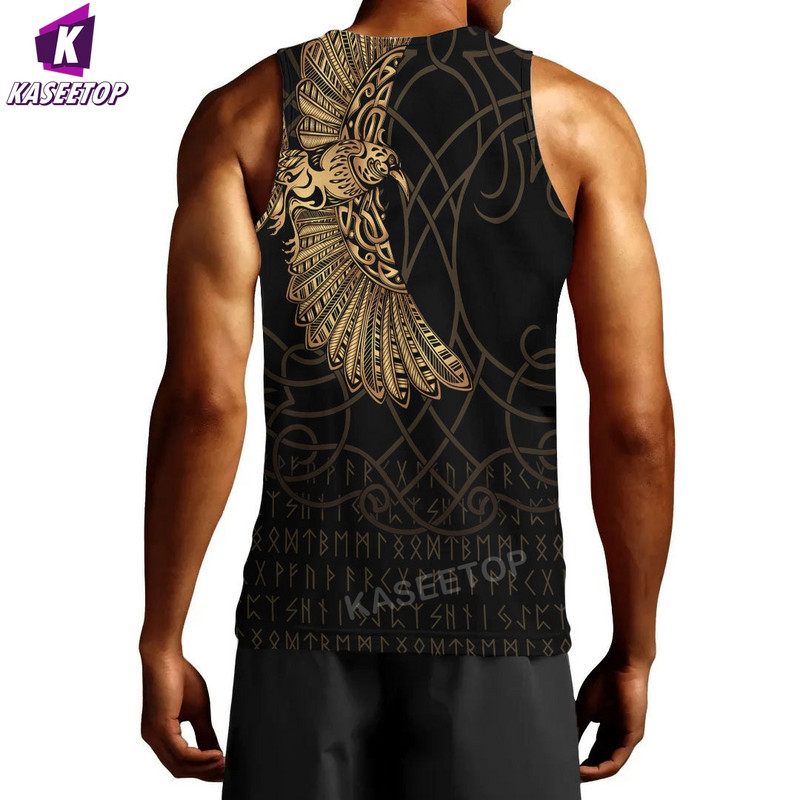 Vară Imprimare 3D Îmbrăcăminte Viking Vestă Moda Cool Swim Hip Hop Bărbați Tank Tops Alergare Tricou Home Pulover Sport cu mânecă scurtă