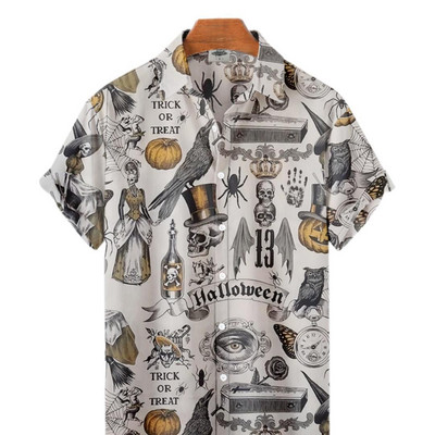 Havajské košele pre mužov, ležérne, krátke rukávy, streetwear, humanitné témy, oblečenie, letné, nadrozmerné topy, Harajuku, golier s odklopením