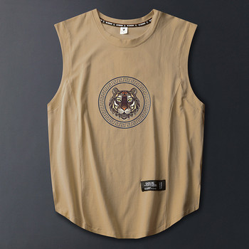 Ανδρικό αμάνικο μπλουζάκι casual για εξωτερικούς χώρους, αναπνεύσιμο και αναζωογονητικό αντρικό γιλέκο oversize Loose Man Tank Top