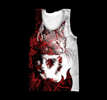 2021 Лятна мъжка жилетка Красиво животно Сладка котка 3D отпечатана ежедневна тениска без ръкави Унисекс потници Drop shipping BXD04
