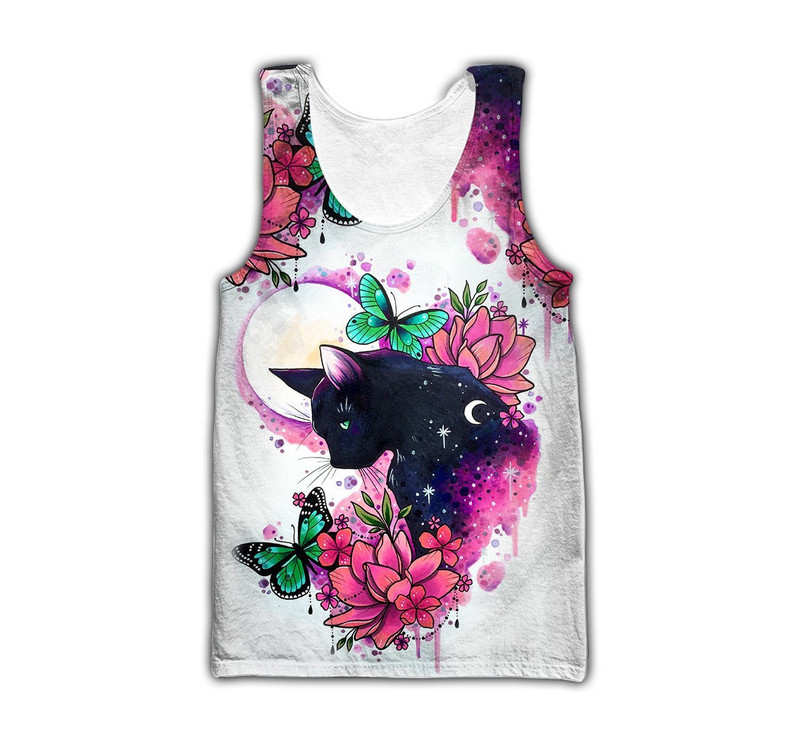 2021. gada vasaras vīriešu veste Skaists dzīvnieks, gudrs kaķis, 3D druka, ikdienas T-krekls bez piedurknēm unisex topi, kas izgatavoti pēc piegādes BXD04