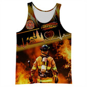 CLOOCL Vīriešu veste Ugunsdzēsēja emblēma 3D visur ar apdrukātu vīriešu topi Ielu apģērbi Harajuku vasaras vēsas sporta topi bez piedurknēm