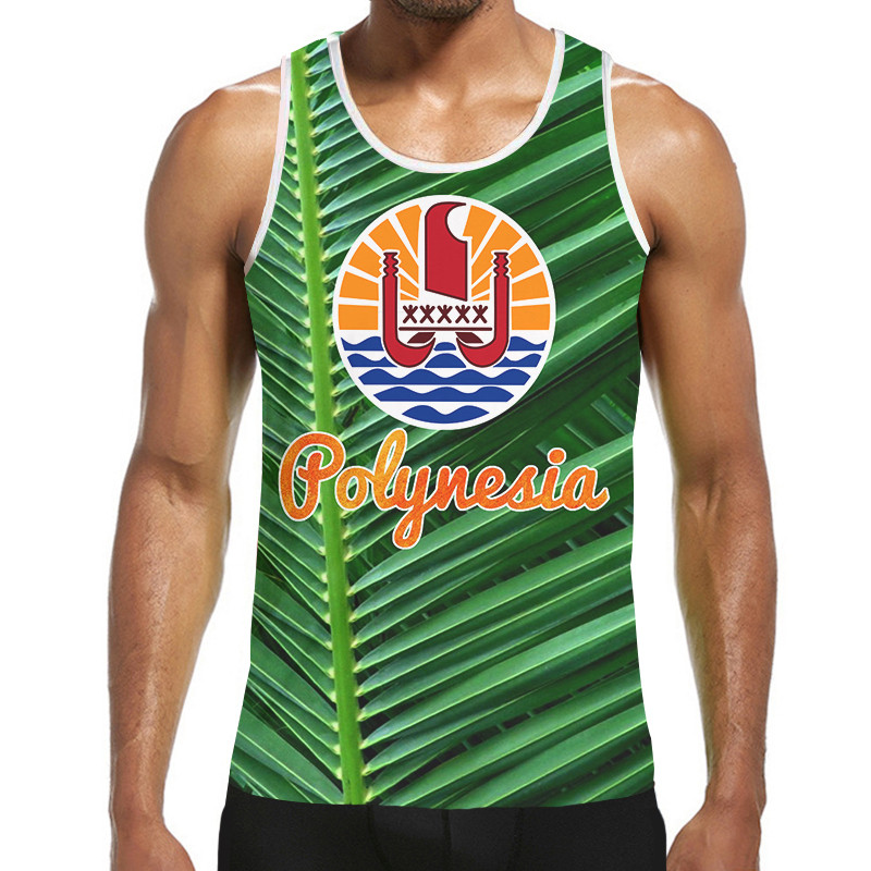3D Print Polinēzija Taiti jūra Vasaras pludmale Jūra Vīriešu topi ikdienas fitnesa kultūrisms sporta zāle Muskuļi Vīriešu veste bez piedurknēm