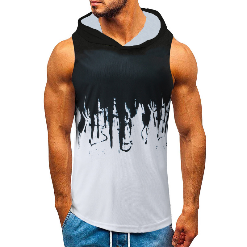 Treeningkapuutsid Tank TopTreining Sport Varrukateta t-topsid Fitness Lahtine meeste särk Puhkusepuhkus Reisimine Rannakostüüm