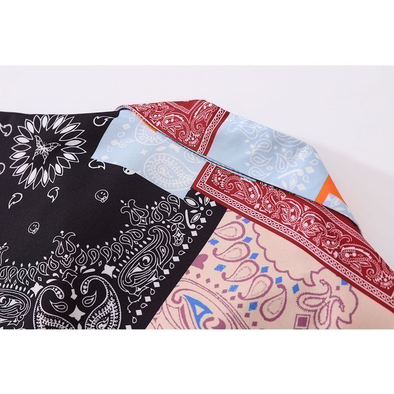 Tumša ikona Oranžs Bandana Krekls Vīriešu Vasaras plāns Materiāls Holiday Beach Vīriešu krekli Polo krekls