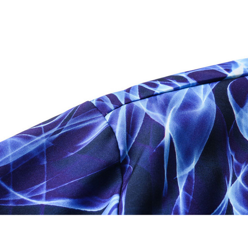 Dark Icon Blue Flame Polo Ανδρικό πουκάμισο καλοκαιρινό ελαφρύ υλικό Χαβάης πουκάμισα Streetwear Ανδρικό πουκάμισο