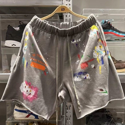 Amerikāņu grafiti apdrukāti šorti vīriešiem Cargo šorti sievietēm vasaras brīvi lielizmēra sporta šorti Straight basketbola šorti