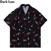 Dark Icon Lollipop Cămașă hawaiană Bărbați Summer Street Fashion Tricou polo pentru bărbați Cămăși din material ușor pentru bărbați