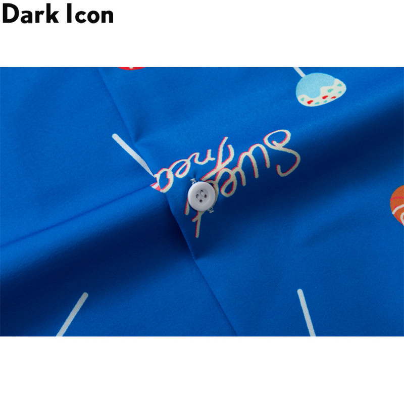 Dark Icon Lollipop Cămașă hawaiană Bărbați Summer Street Fashion Tricou polo pentru bărbați Cămăși din material ușor pentru bărbați
