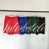 RHUDE Arrival Cotton Letter Logo Μαύρο Μπλε Πράσινο Κόκκινο Παντελόνι Ανδρικό Γυναικείο Νέο Υψηλής Ποιότητας 1:1 Υπερμεγέθη σορτς με ελαστικότητα που αναπνέει