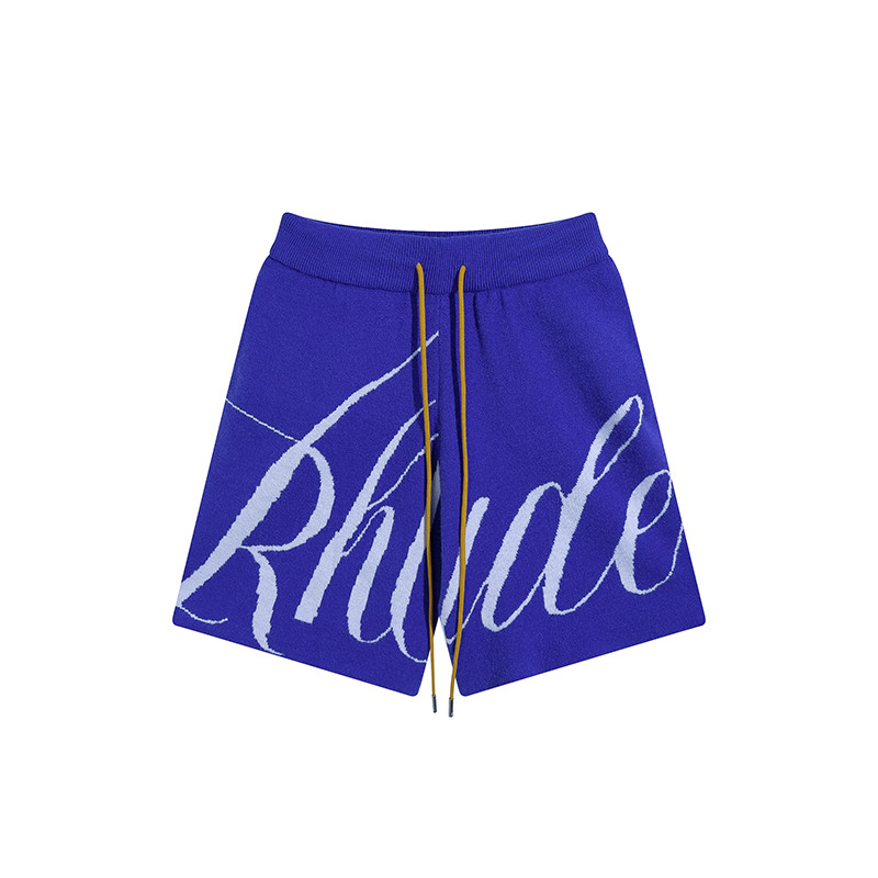 RHUDE Arrival Cotton Letter Logo Μαύρο Μπλε Πράσινο Κόκκινο Παντελόνι Ανδρικό Γυναικείο Νέο Υψηλής Ποιότητας 1:1 Υπερμεγέθη σορτς με ελαστικότητα που αναπνέει