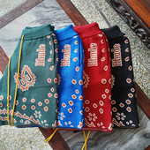 RHUDE 2023 kiváló minőségű férfi női pamut nyomtatás kültéri túlméretes húzózsinór rugalmas nyakkendő Beach szabadidős, légáteresztő rövidnadrág