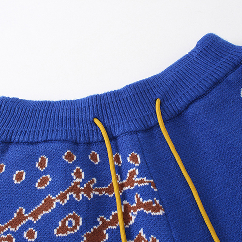 RHUDE 2023 kiváló minőségű férfi női pamut nyomtatás kültéri túlméretes húzózsinór rugalmas nyakkendő Beach szabadidős, légáteresztő rövidnadrág