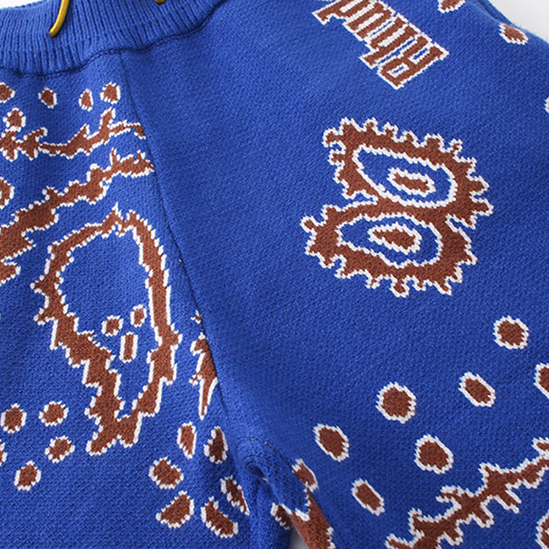 RHUDE 2023 kiváló minőségű férfi női pamut nyomtatás kültéri túlméretes húzózsinór rugalmas nyakkendő Beach szabadidős, légáteresztő rövidnadrág