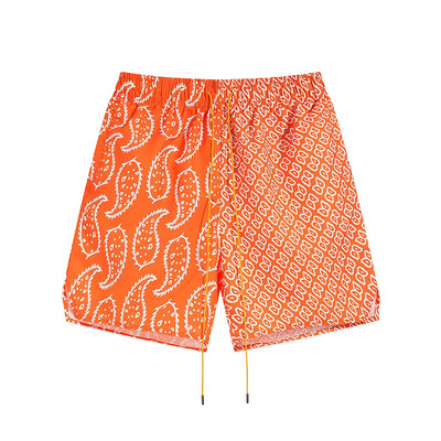 RHUDE Printing Jauns augstas kvalitātes ultrathin vīriešu sieviešu pludmales šorti elpojošs melns salaidums krāsaina aukliņa elastīga kaklasaite liela izmēra