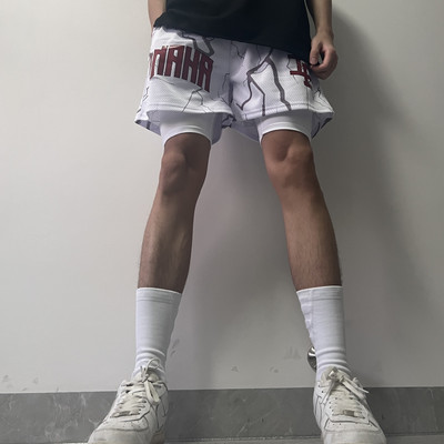 Αμερικάνικο μπάσκετ αθλητικά σορτς για άντρες Σορτς Γυναικεία μόδα Αιτιακή καλοκαιρινή κοντό εμπριμέ σχέδιο Streetwear σορτς για άνδρες αθλητισμός
