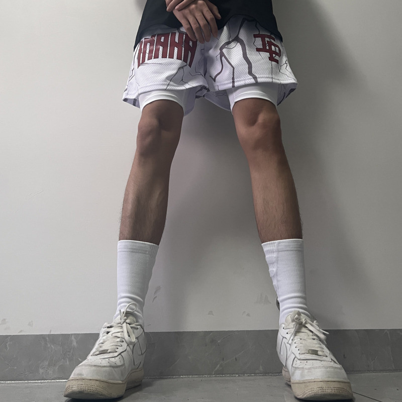 Αμερικάνικο μπάσκετ αθλητικά σορτς για άντρες Σορτς Γυναικεία μόδα Αιτιακή καλοκαιρινή κοντό εμπριμέ σχέδιο Streetwear σορτς για άνδρες αθλητισμός