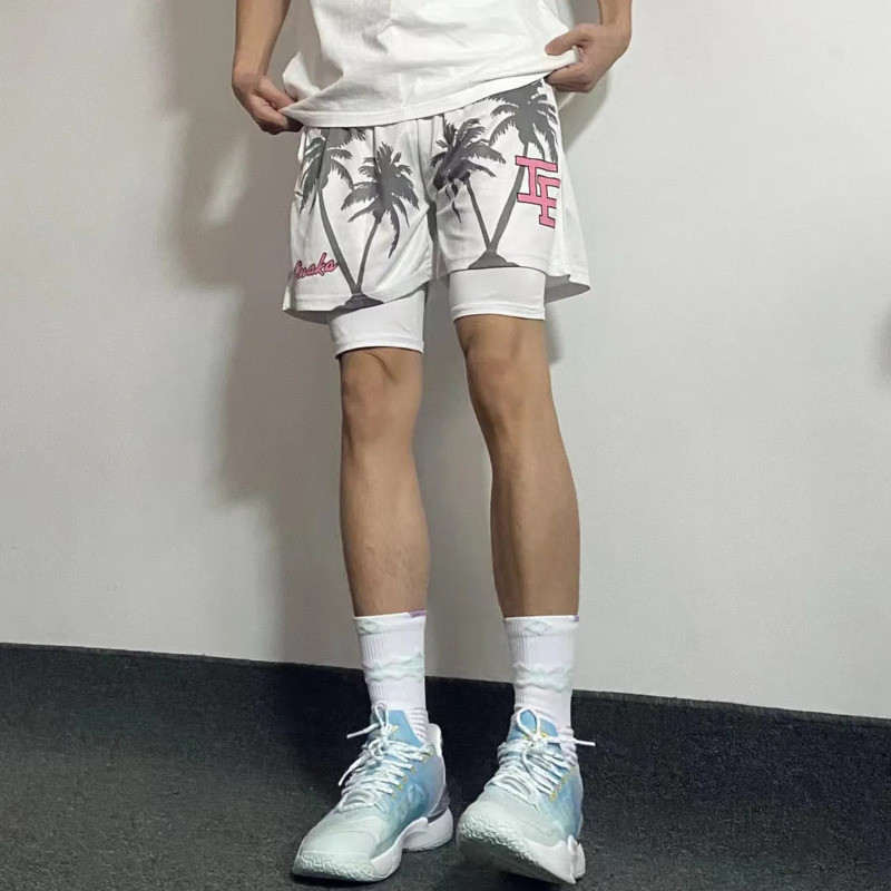 Αμερικάνικο μπάσκετ αθλητικά σορτς για άντρες Σορτς Γυναικεία μόδα Αιτιακή καλοκαιρινή κοντό εμπριμέ σχέδιο Streetwear σορτς για άνδρες αθλητισμός