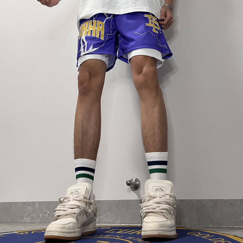 Αμερικάνικο μπάσκετ αθλητικά σορτς για άντρες Σορτς Γυναικεία μόδα Αιτιακή καλοκαιρινή κοντό εμπριμέ σχέδιο Streetwear σορτς για άνδρες αθλητισμός
